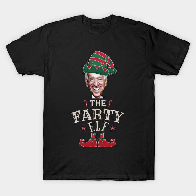 The Farty Biden Elf Funny | Sarcastic Political Anti Biden Design T-Shirt by HROC Gear & Apparel